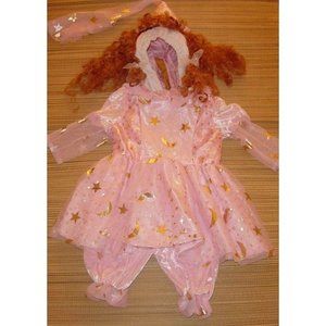 Girls Pink Fairy Princess Halloween Costume Size 4 5 6 Dress Up Pretend Play